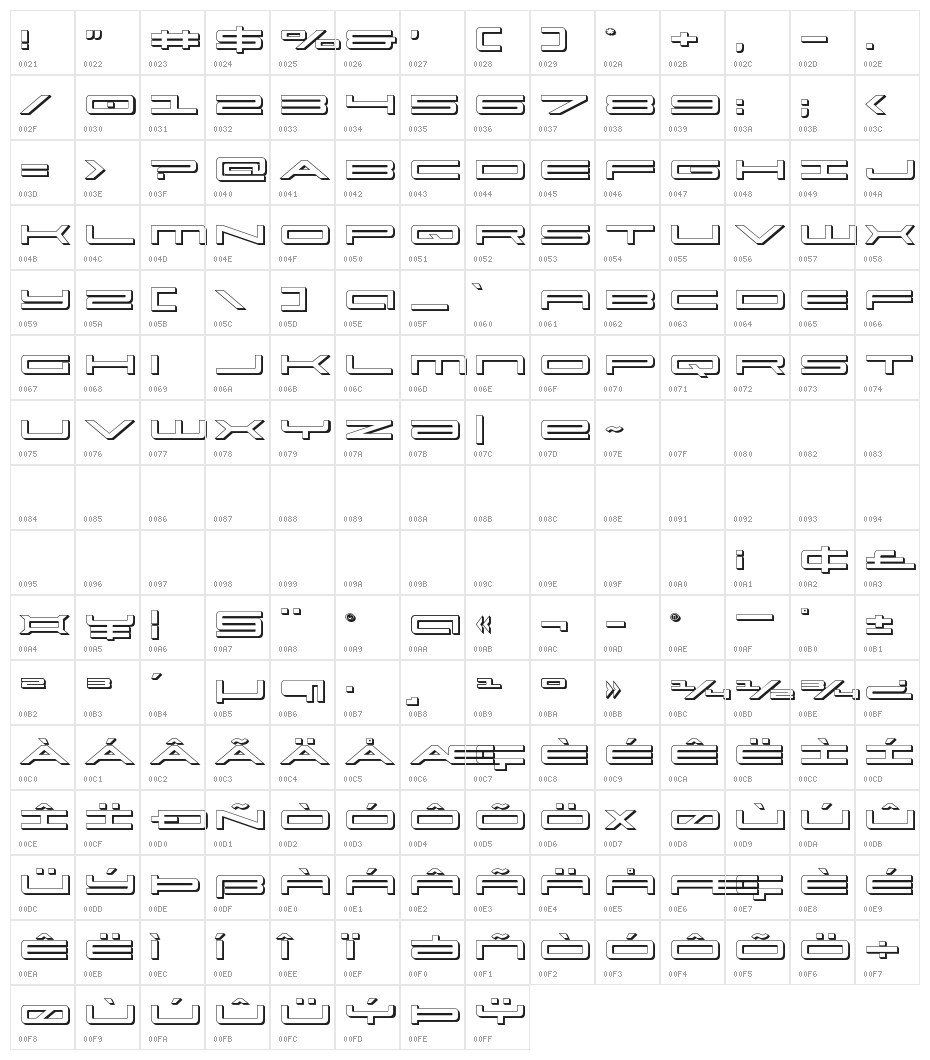 Ultra 911 3D Character Map