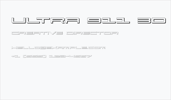 Ultra 911 3D Business Card