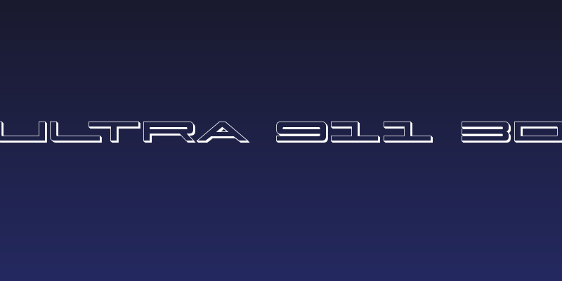 Ultra 911 3D Social Header