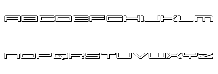 Ultra 911 3D Font LOWERCASE