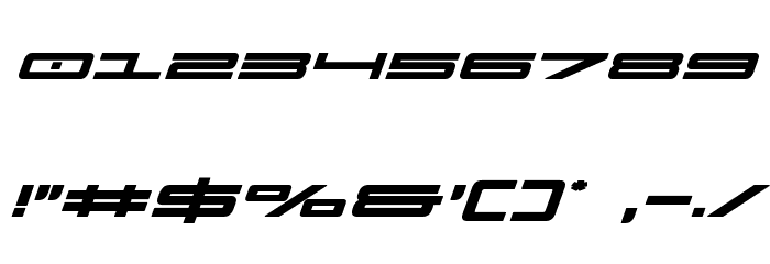 Ultra 911 Bold Italic Font OTHER CHARS