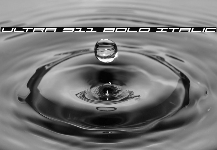 Ultra 911 Bold Italic Example 2