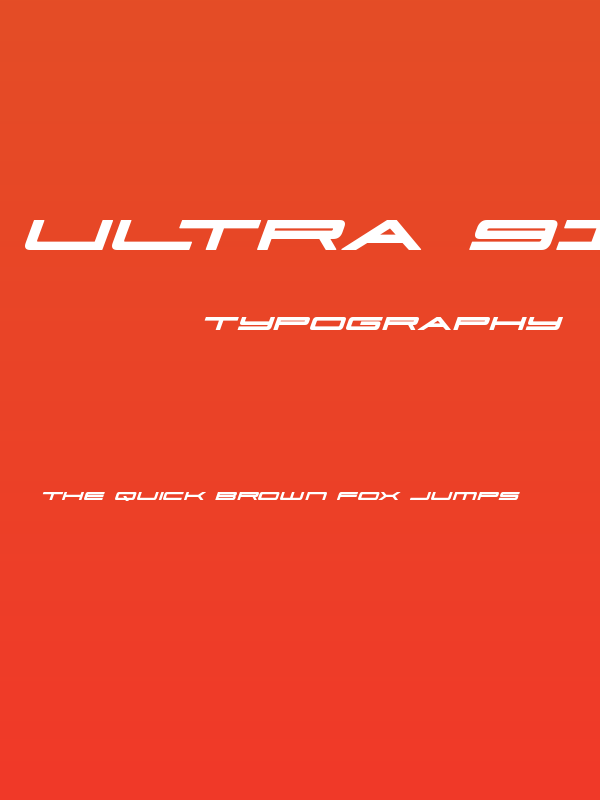 Ultra 911 Bold Italic Poster