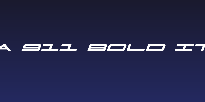 Ultra 911 Bold Italic Social Header