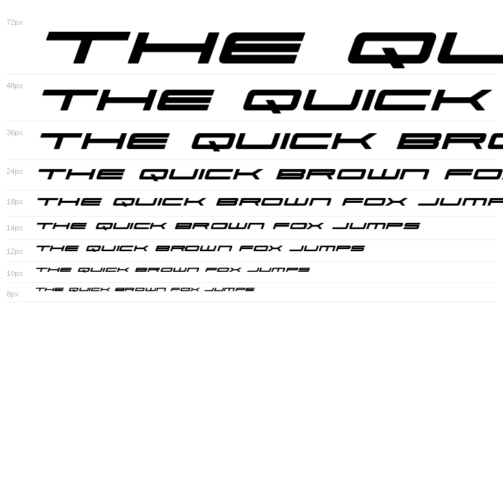 Ultra 911 Bold Italic Waterfall