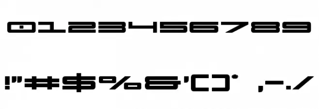 Ultra 911 Bold Font OTHER CHARS