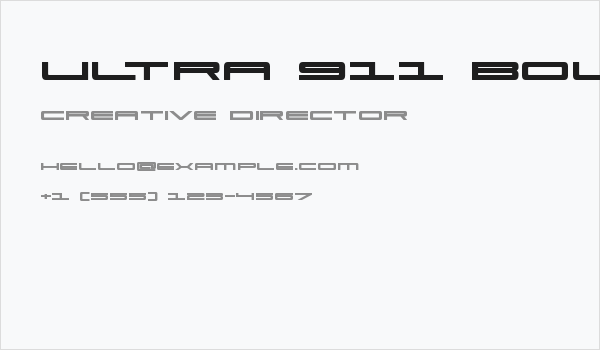 Ultra 911 Bold Business Card