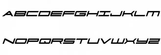 Ultra 911 Condensed Italic Schriftart Groß