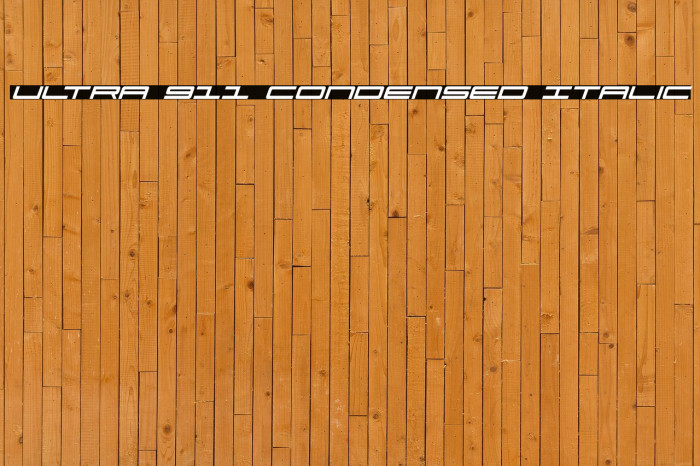 Ultra 911 Condensed Italic Example 1