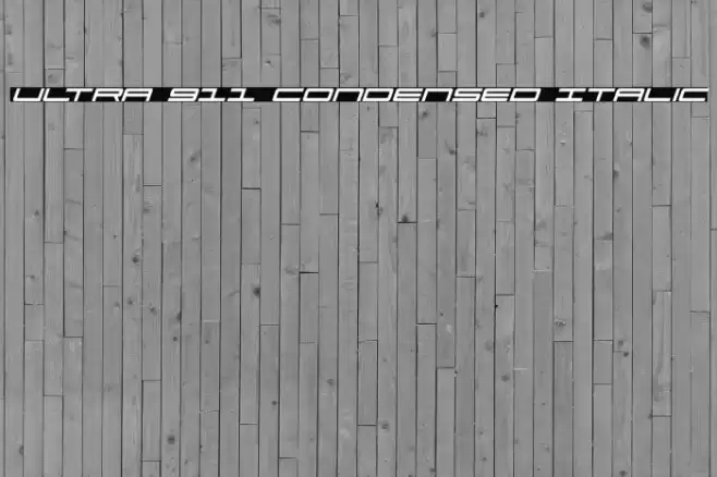 Ultra 911 Condensed Italic Font examples