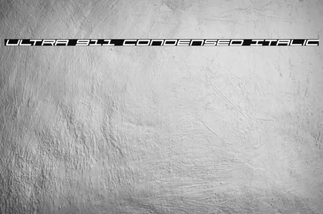 Ultra 911 Condensed Italic Font examples