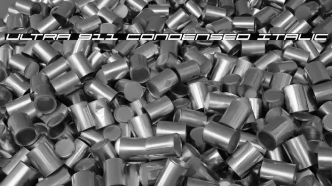 Ultra 911 Condensed Italic Font examples