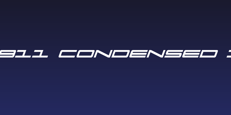 Ultra 911 Condensed Italic Social Header
