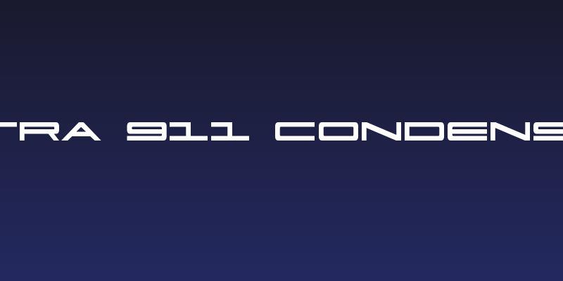 Ultra 911 Condensed Social Header
