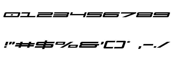 Ultra 911 Expanded Italic Font OTHER CHARS