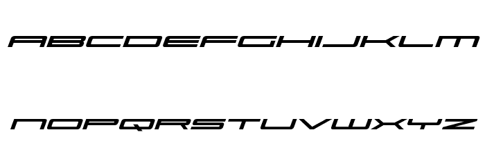 Ultra 911 Expanded Italic Font LOWERCASE
