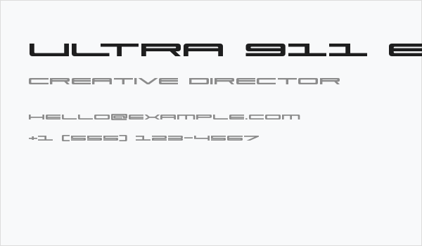 Ultra 911 Expanded Business Card