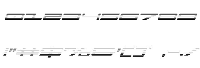 Ultra 911 Gradient Italic Font OTHER CHARS