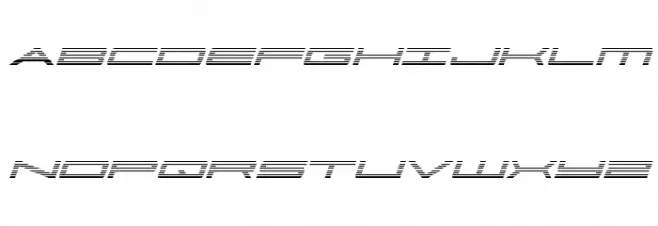 Ultra 911 Gradient Italic फ़ॉन्ट अपरकेस