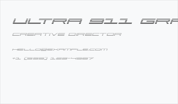Ultra 911 Gradient Italic Business Card