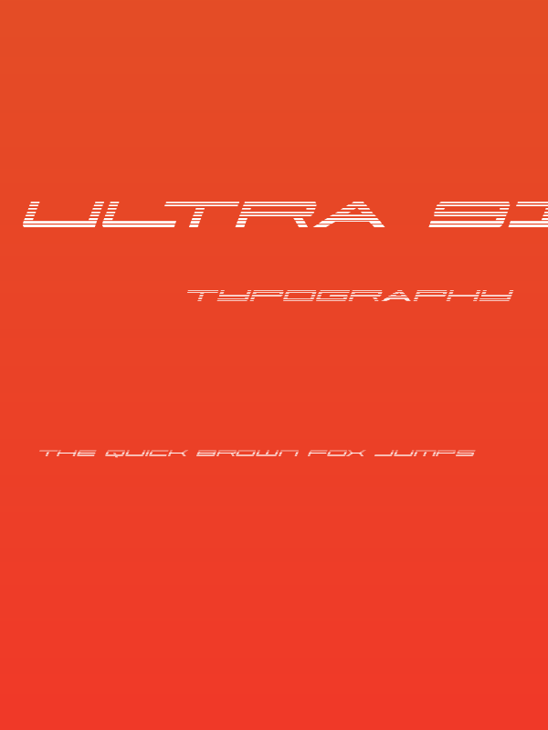 Ultra 911 Gradient Italic Poster