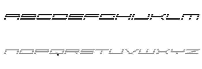 Ultra 911 Gradient Italic Font LOWERCASE