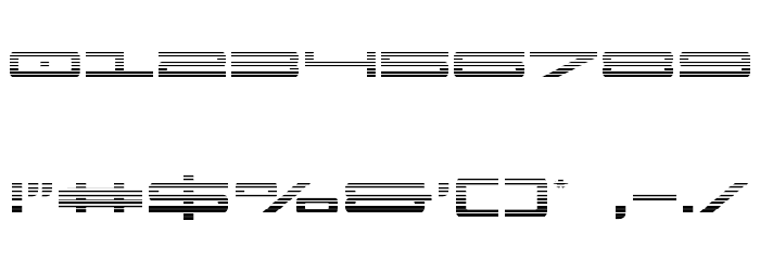 Ultra 911 Gradient Font OTHER CHARS