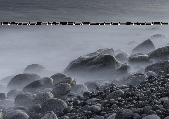 Ultra 911 Halftone Italic Example 1