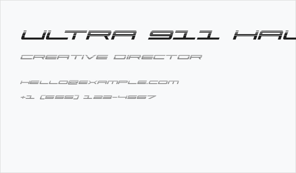 Ultra 911 Halftone Italic Business Card