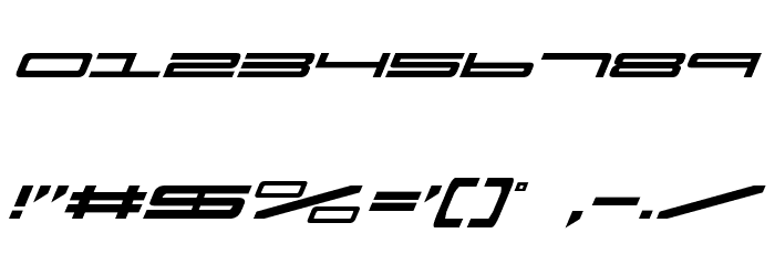 Ultra 911 Italic Font OTHER CHARS