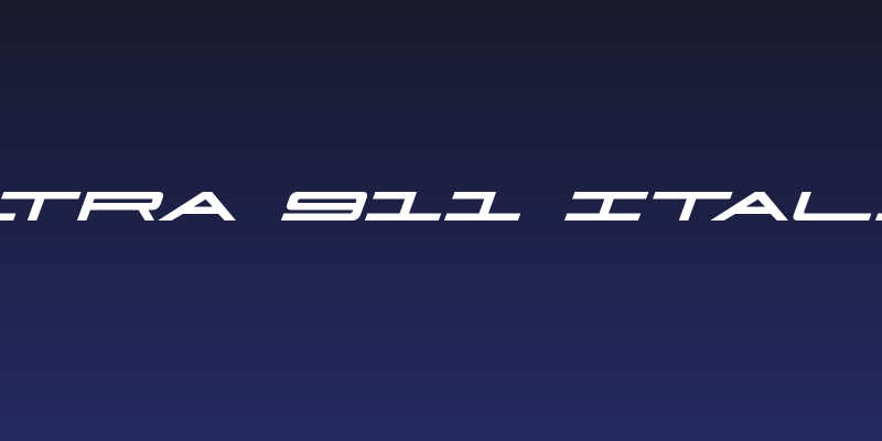 Ultra 911 Italic Social Header