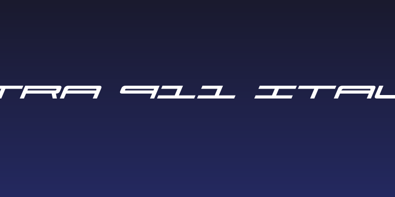 Ultra 911 Italic Social Header