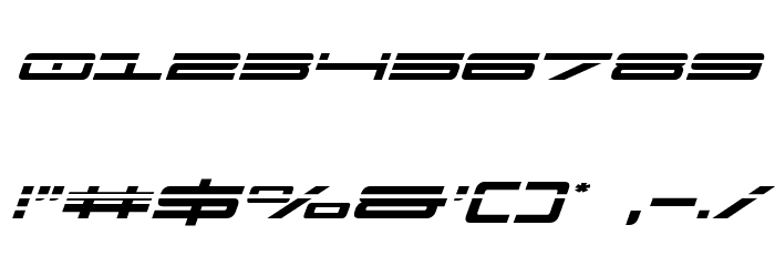 Ultra 911 Laser Italic Font OTHER CHARS