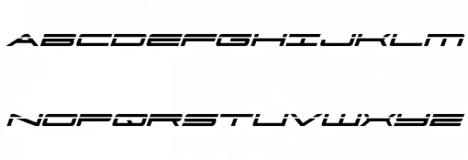 Ultra 911 Laser Italic 字体 大写