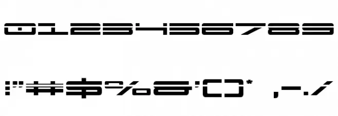 Ultra 911 Laser Font OTHER CHARS