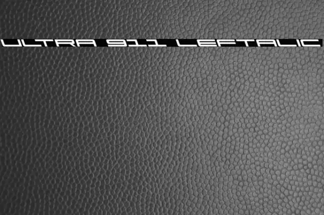 Ultra 911 Leftalic Font examples