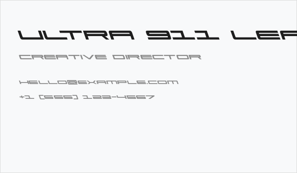 Ultra 911 Leftalic Business Card