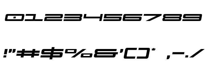 Ultra 911 Semi-Italic Font OTHER CHARS