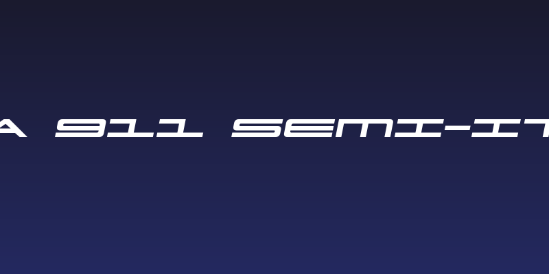 Ultra 911 Semi-Italic Social Header