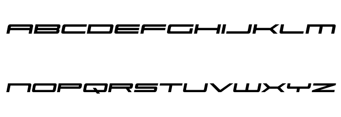 Ultra 911 Semi-Italic Font LOWERCASE