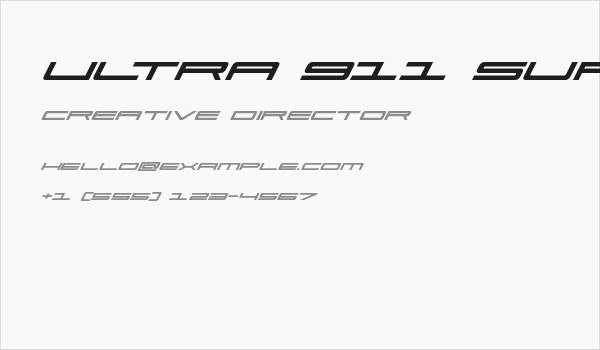 Ultra 911 Super-Italic Business Card