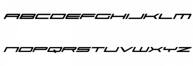 Ultra 911 Super-Italic Caratteri MINUSCOLO