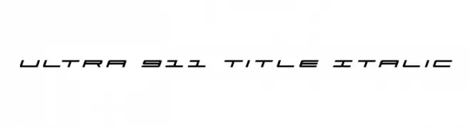 Ultra 911 Title Italic  Frei Schriftart Herunterladen
