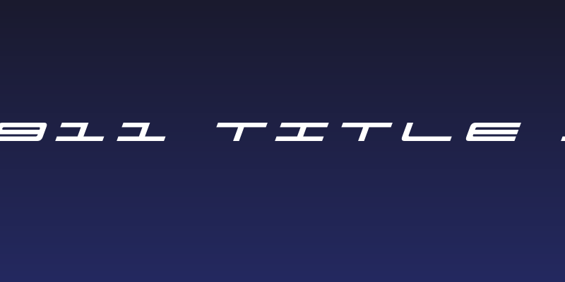 Ultra 911 Title Italic Social Header