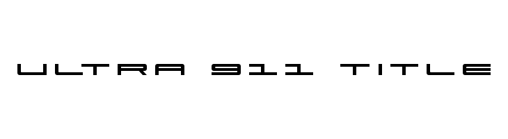 Ultra 911 Title  Free Fonts Download