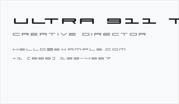 Ultra 911 Title Business Card