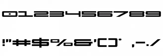 Ultra 911 Font OTHER CHARS