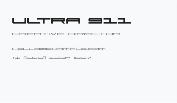 Ultra 911 Business Card