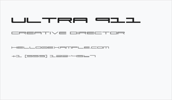 Ultra 911 Business Card