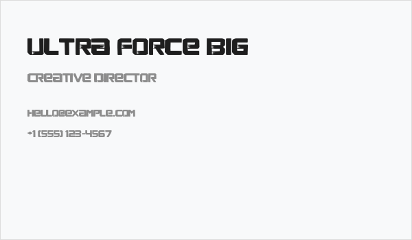 Ultra Force Big Business Card